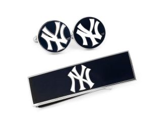 New York Yankees Cufflinks and Money Clip Gift Set