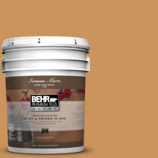 BEHR Premium Plus Ultra 5 gal. #M250 5 Burnt Pumpkin Matte Interior Paint 175305