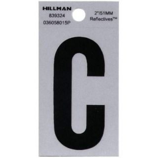 The Hillman Group 2 in. Vinyl Reflective Letter C 839324