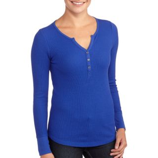 Faded Glory Women's Thermal Henley Holiday