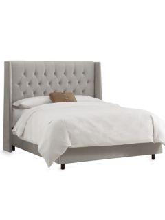 Tufted Wingback Bed with Nailhead Trim by Platinum Collection by SF Designs