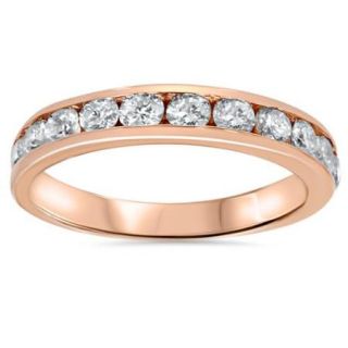 3/4ct 14K Rose Gold Diamond Wedding Anniversary Ring