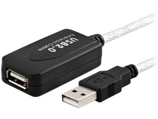 Insten 1155752 25 ft. Translucent USB Cable x 2
