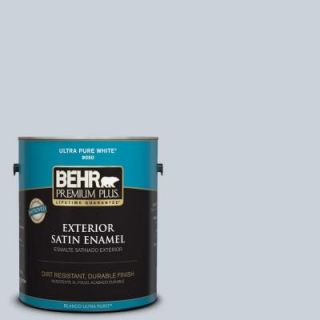 BEHR Premium Plus 1 gal. #N480 1 Light Drizzle Satin Enamel Exterior Paint 905001