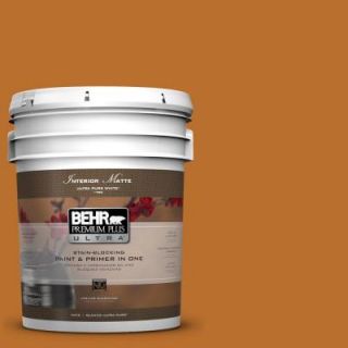 BEHR Premium Plus Ultra 5 gal. #S H 280 Acorn Spice Flat/Matte Interior Paint 175305