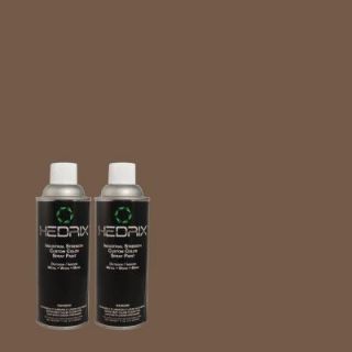 Hedrix 11 oz. Match of 4C21 3 Medieval Brown Low Lustre Custom Spray Paint (2 Pack) 4C21 3