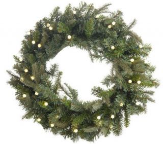 BethlehemLights BatteryOperated 26 Pre lit Wreath with Automatic Timer —