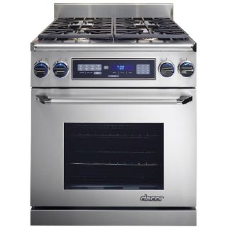 Dacor Discovery Self Cleaning Convection Single Oven Dual Fuel Range (Stainless Steel with Chrome Trim) (Common: 30 in; Actual 29.875 in)
