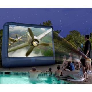Airblown Outdoor Inflatable 12ft Diagonal Movie Screen for a Backyard Theater