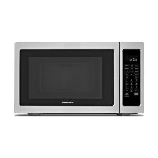 KitchenAid 1.5 cu ft 1,200 Watt Countertop Convection Microwave (Black on Stainless)