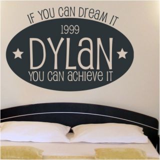 Personalized Dream Big Wall Decal by Alphabet Garden Designs