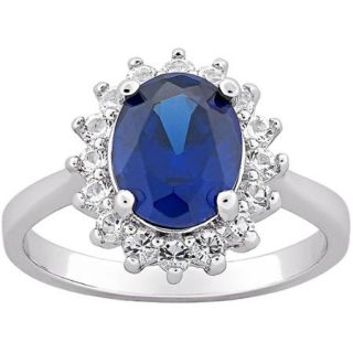 Faux Sapphire and Crystal Ballerina Ring