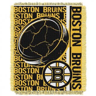 NHL Double Play Woven Throw   Boston Bruins   7846233