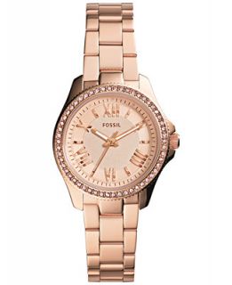Fossil Womens Mini Cecile Rose Gold Tone Stainless Steel Bracelet