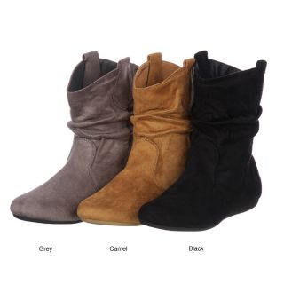 Groove Womens Hoops Short Western Slouch Boots  