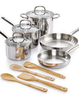 Martha Stewart Collection 12 Pc. Stainless Steel Cookware Set, Only at