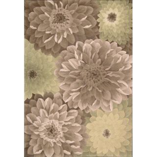 Tropics Taupe/Green Novelty Area Rug by Nourison