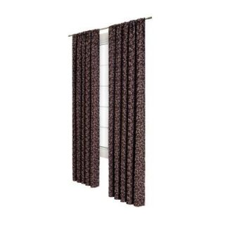 Home Decorators Collection Delano Scroll Chocolate/Pink Rod Pocket Curtain DELSCCHO/PNK84RPP
