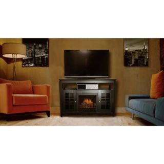 Decor Flame Media Electric Fireplace for TVs up to 55", Black