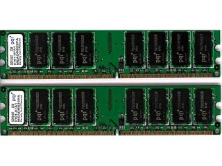 PQI 4GB (2 x 2GB) 240 Pin DDR2 SDRAM DDR2 667 (PC2 5400) Dual Channel Kit Desktop Memory Model MAC44GUOE X2