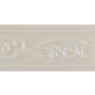 Ivy Bone 3 in. x 6 in. Ceramic Listel Wall Tile  DISCONTINUED UWIV078 36