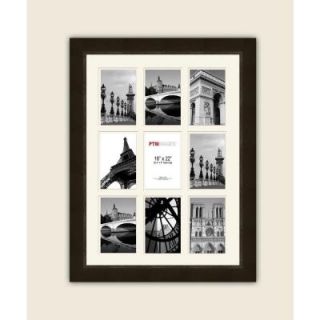 PTM Images 9 Opening 4 in. x 6 in. White Matted Espresso Photo Collage Frame 8 0506
