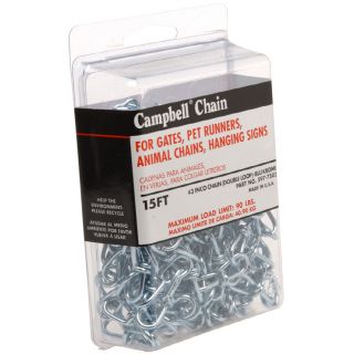 Campbell Commercial 15 ft Weldless Metal Steel Chain