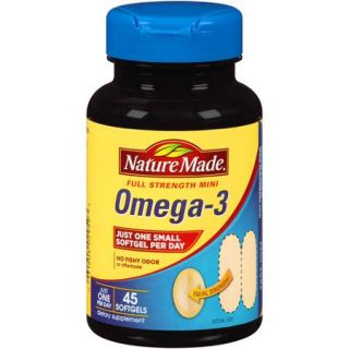 Nature Made Omega 3 Full Strength Mini Softgels, 45 count