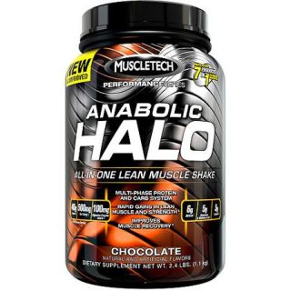 MuscleTech Performance Series Anabolic Halo All in One Lean Muscle Shake Chocolate Dietary Supplement Powder, 2.4 lbs