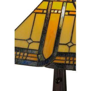 Sierra Prairie Mission 21 H Table Lamp with Square Shade by Meyda