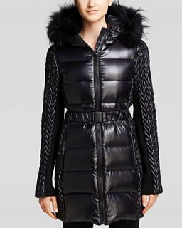 BCBGMAXAZRIA Coat   Fur Trim Hood