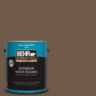 BEHR Premium Plus 1 gal. #N230 7 Rustic Tobacco Satin Enamel Exterior Paint 934001