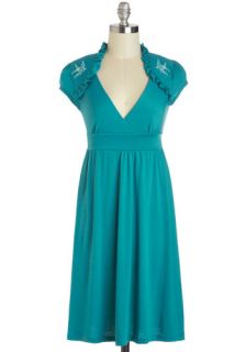 Belles And Whistles Dress in Turquoise  Mod Retro Vintage Dresses