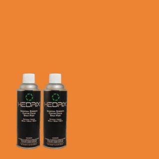 Hedrix 11 oz. Match of 4C5 3 Orange Torch Flat Custom Spray Paint (2 Pack) F02 4C5 3