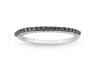 1/5 ct. Black Diamond Fashion Ring in 10k White Gold, I3 I4