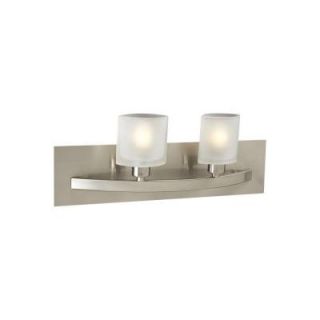 Illumine Contemporary Beauty 2 Light Satin Nickel Halogen Bath Vanity Light CLI HD642SN