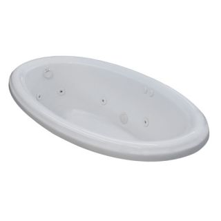 Martinique 78 x 44 Oval Whirlpool Jetted Bathtub with Center Drain