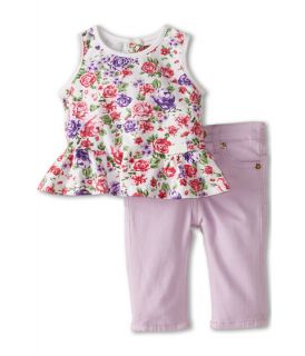 7 for all mankind kids floral ruffle tunic and skinny shorts infant