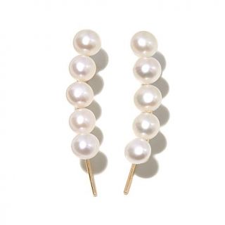 Imperial Pearls 4.5 5mm Cultured Freshwater Pearl 10K Ear Climber Earrings   7837082