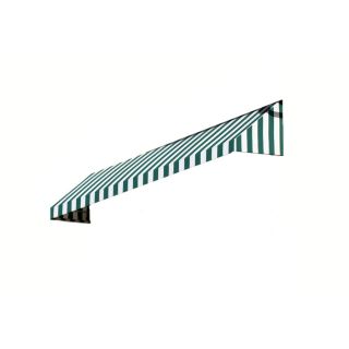 Awntech 76.5 in Wide x 36 in Projection Forest/White Stripe Slope Window/Door Awning