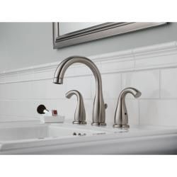 Peerless 8 inch Widespread Brushed Nickel Lavatory Faucet With Pop Up