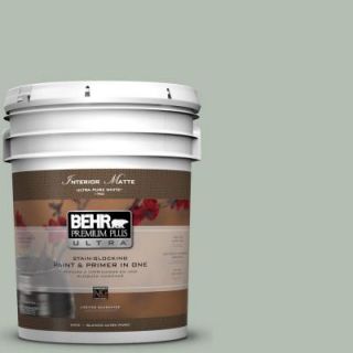 BEHR Premium Plus Ultra 5 gal. #N400 3 Flagstaff Green Matte Interior Paint 175405