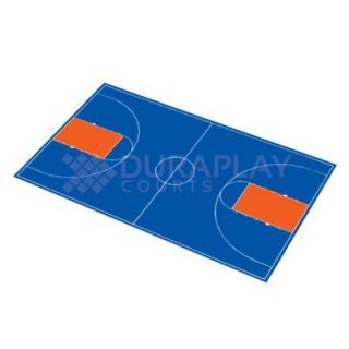DuraPlay 51 ft. x 83 ft. 11 in. Royal Blue and Orange Full Court Basketball Kit FCBB 13F   RB/OR