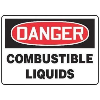 ACCUFORM SIGNS MCHL198VA Danger Sign,10 x 14In,R and BK/WHT,AL