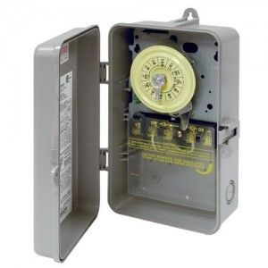 Intermatic T103P Timer, 40A 125V DPST Heavy Duty Electromechanical w/Type 3R Plastic Enclosure