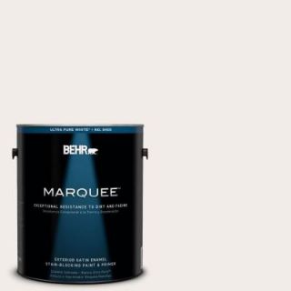 BEHR MARQUEE 1 gal. #RD W10 New House White Satin Enamel Exterior Paint 945001