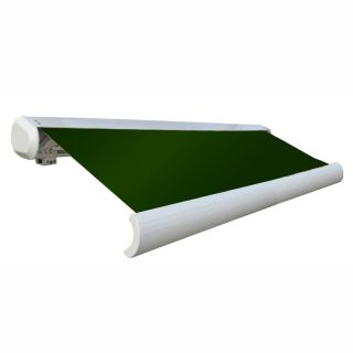 Awntech 144 in Wide x 122 in Projection Forest Solid Slope Patio Retractable Manual Awning