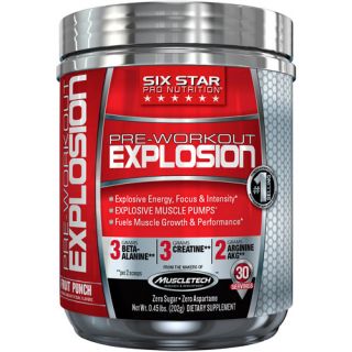 Six Star Pro Nutrition Fruit Punch Pre Workout Explosion Dietary Supplement, 0.45 lb: Diet & Nutrition