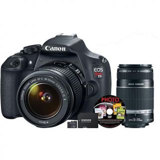 Canon EOS Rebel T5 18MP Digital SLR Camera Bundle with EF S 18 55mm IS II and E   7647009