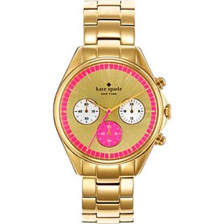KATE SPADE   Seaport gold plated chronograph watch